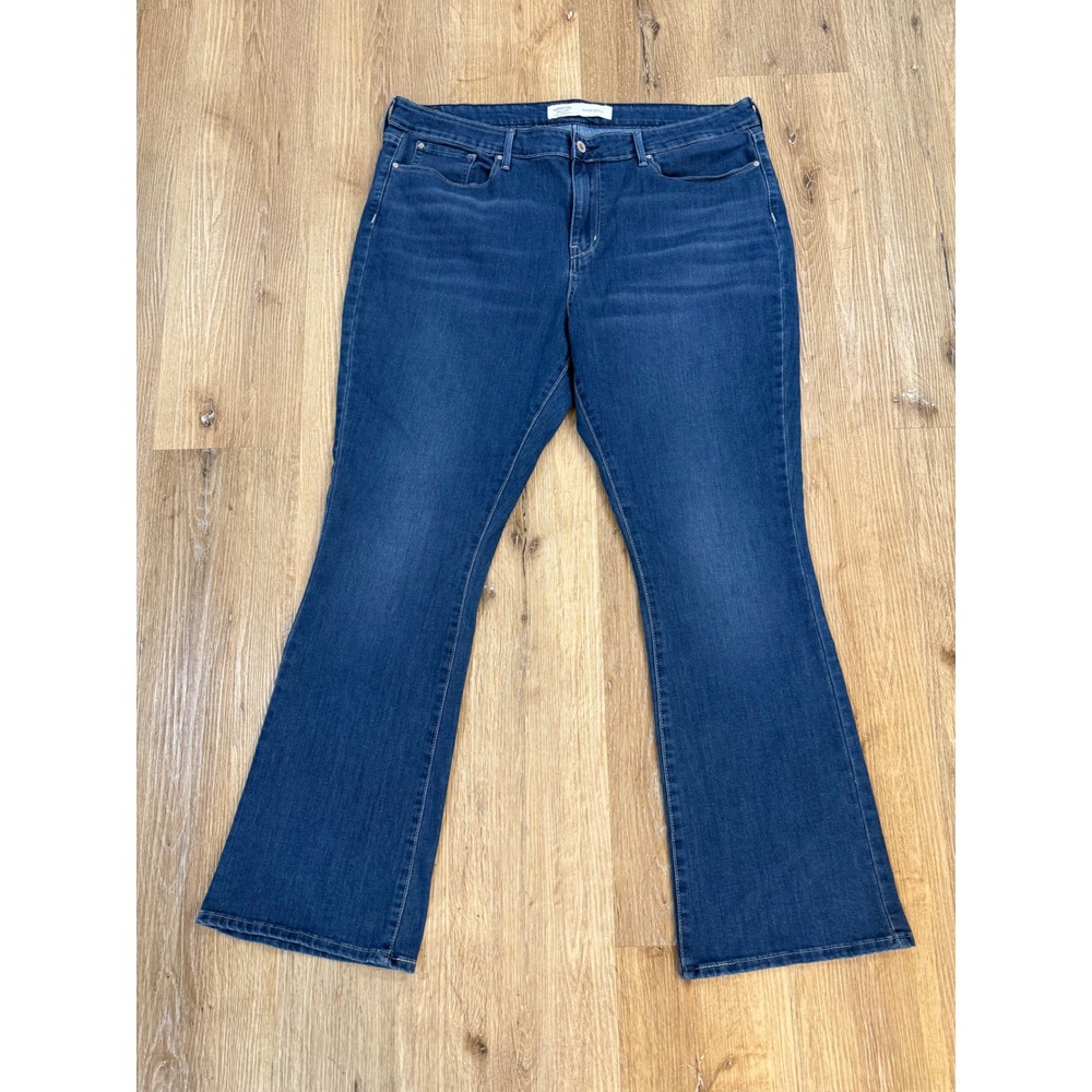 Signature by Levi Strauss Bootcut Jeans Womens 18M Blue Mid Rise Dark Wash Denim